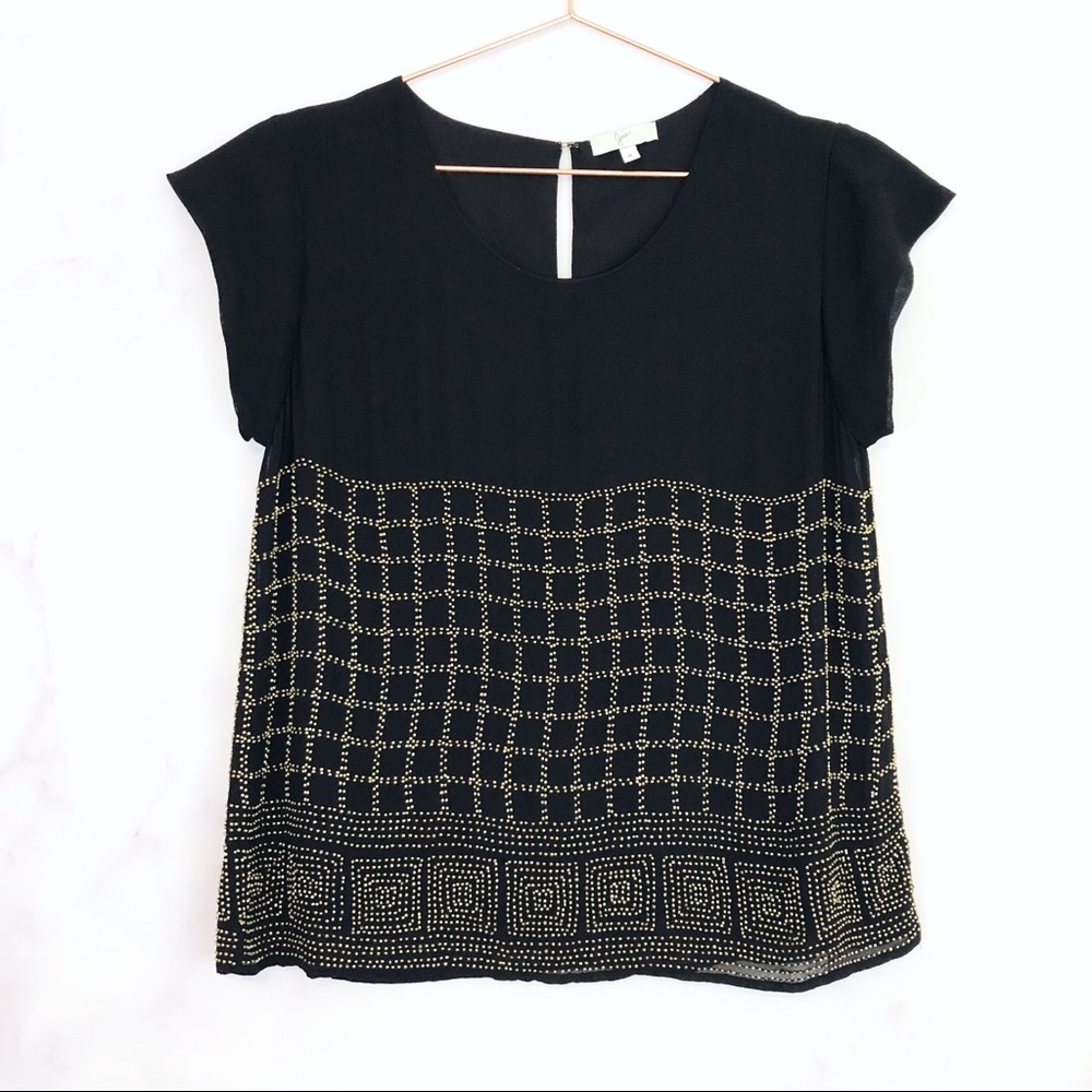 Joie Silk Beaded Top